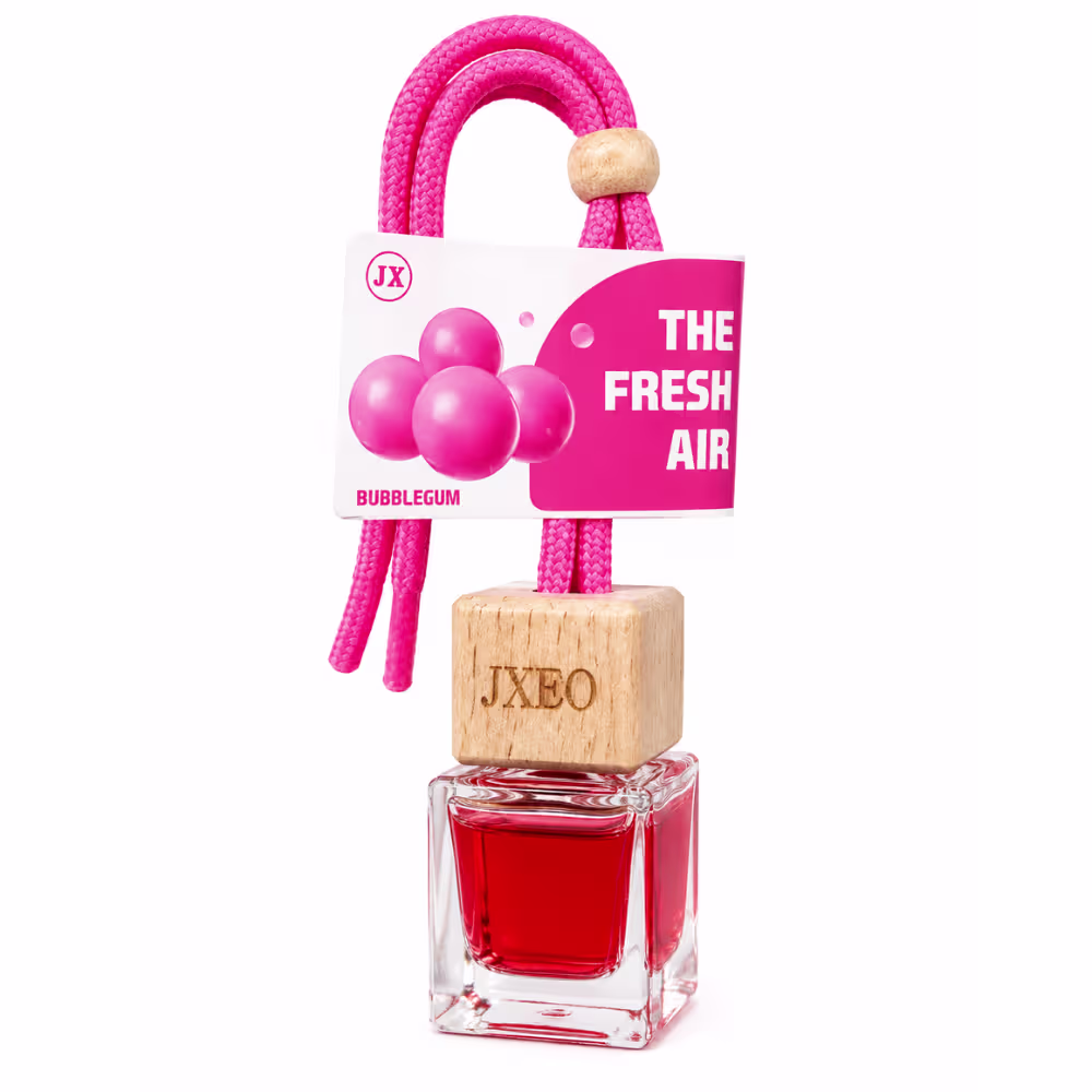 JXEO BUBBLEGUM HANGING GLASS BOTTLE CAR AIR FRESHENER